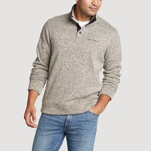 Eddie Bauer Men’s Radiator Fleece Snap Mock Pull Over